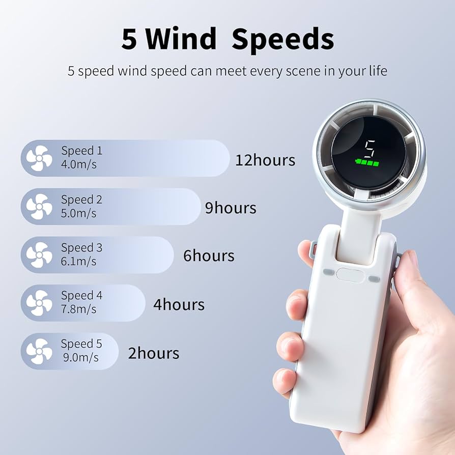 High-Speed Turbine Ice Compress Handheld Fan. Whether you're out and about or relaxing indoors, this fan delivers instant relief from heat in seconds.