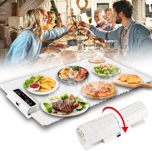 Electric Food Warming Tray Portable and Foldable Smart Food Fast Heating