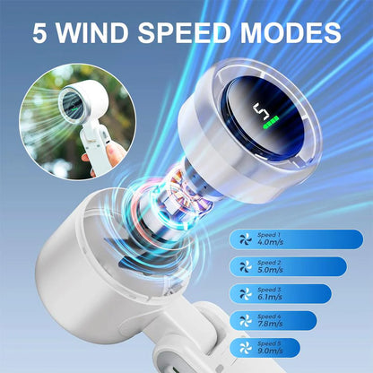 High-Speed Turbine Ice Compress Handheld Fan. Whether you're out and about or relaxing indoors, this fan delivers instant relief from heat in seconds.