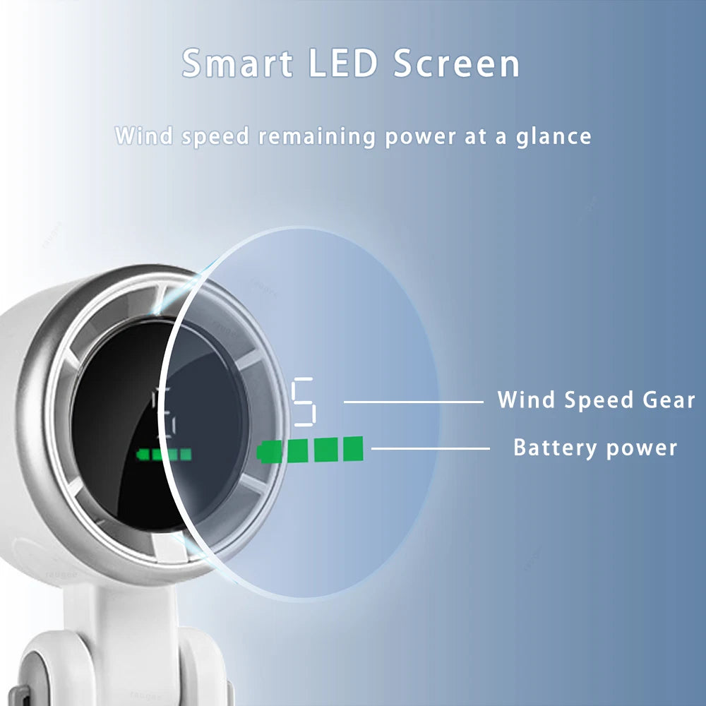 High-Speed Turbine Ice Compress Handheld Fan. Whether you're out and about or relaxing indoors, this fan delivers instant relief from heat in seconds.