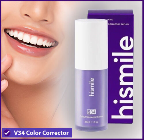 V34 Pro Smile Removal Plaque Stain Purple Corrector Teeth Whitening Toothpaste Enamel Care Easy Reduce Yellowing Oral Clean Care