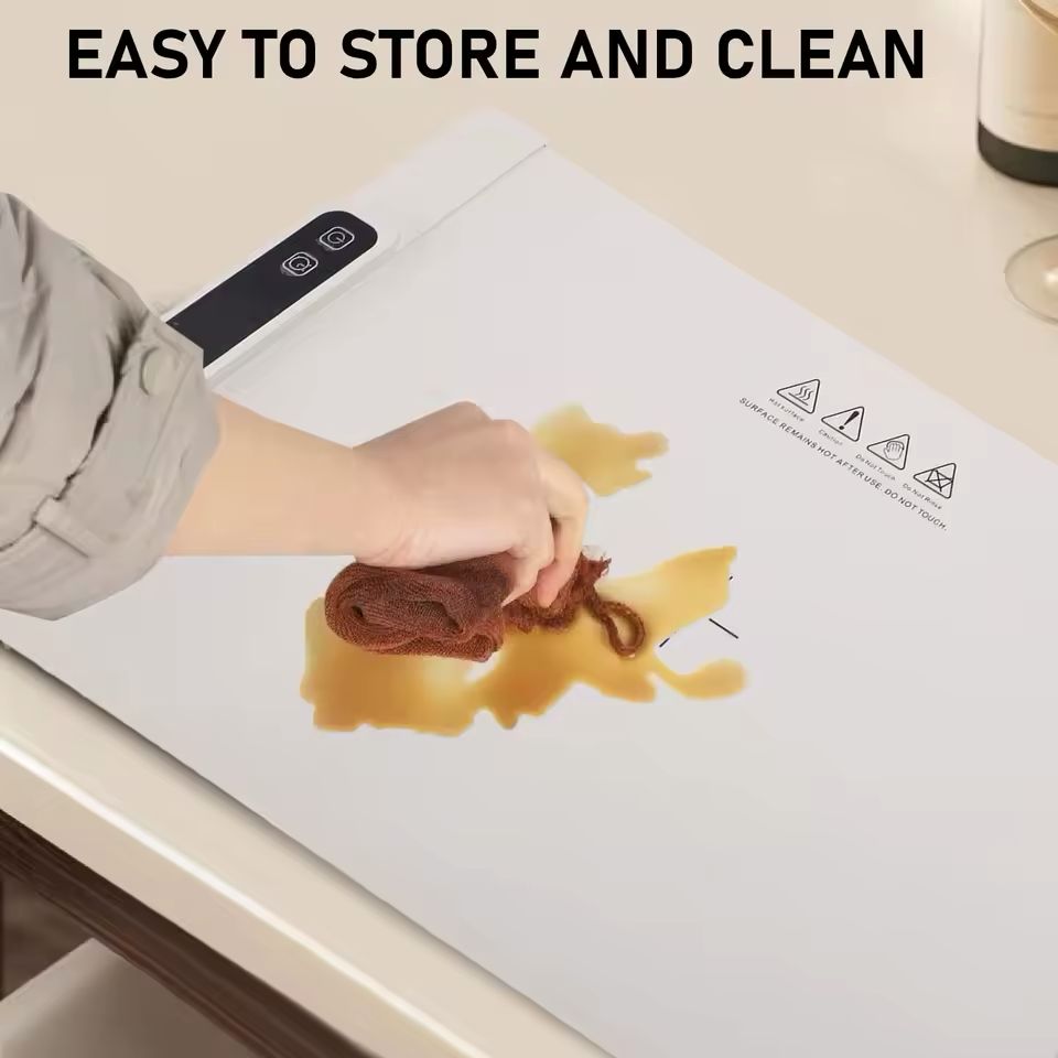 Electric Food Warming Tray Portable and Foldable Smart Food Fast Heating